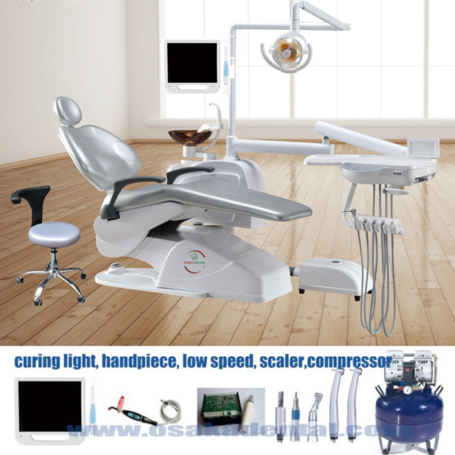 Sample Full Set Dental Chair Unit with Monitor  نموذج كامل مجموعة كرسي طب الأسنان مع شاشة