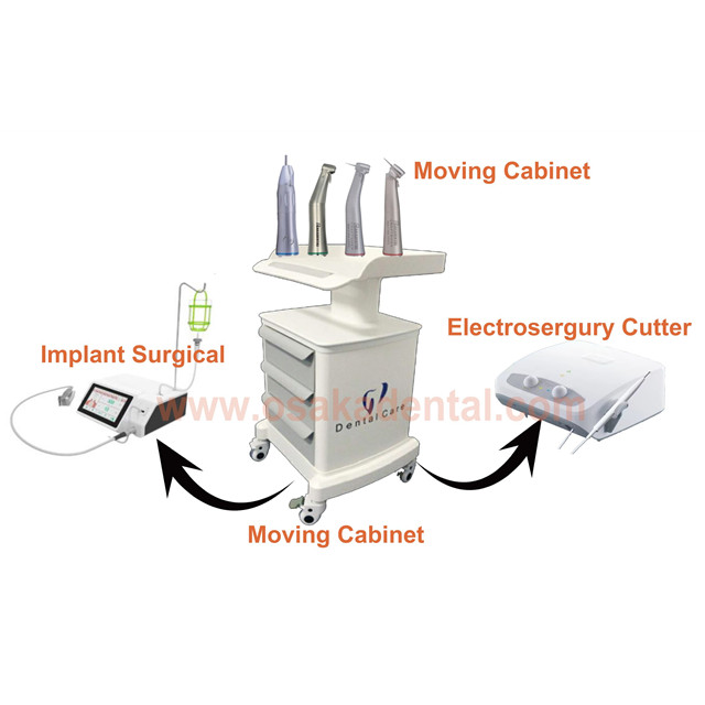 Mobile Cabinet for Dental Equipment And Implant Machine خزانة متنقلة لمعدات طب الأسنان وآلة زرع الأسنان