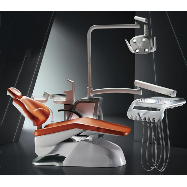 New Model Dental Chair with Led Sensor Lamp كرسي طبيب أسنان موديل جديد مع مصباح مستشعر LED