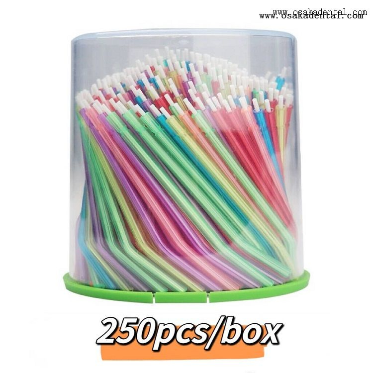 مجموعة زجاجات نصائح حقنة ملونة يمكن التخلص منها من مادة الأسنان HC-SS06