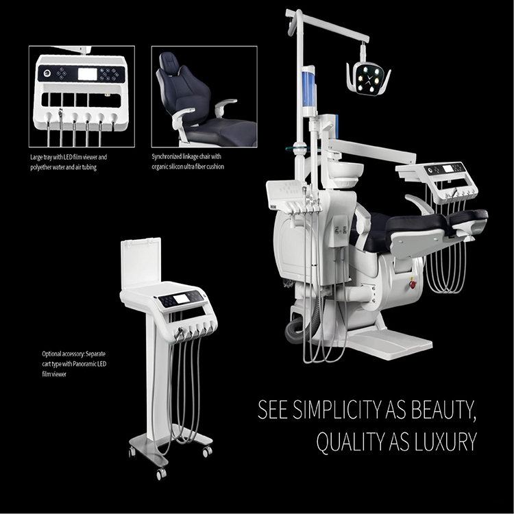 وحدة كرسي الأسنان بمفتاح دواسة متعددة الوظائف
