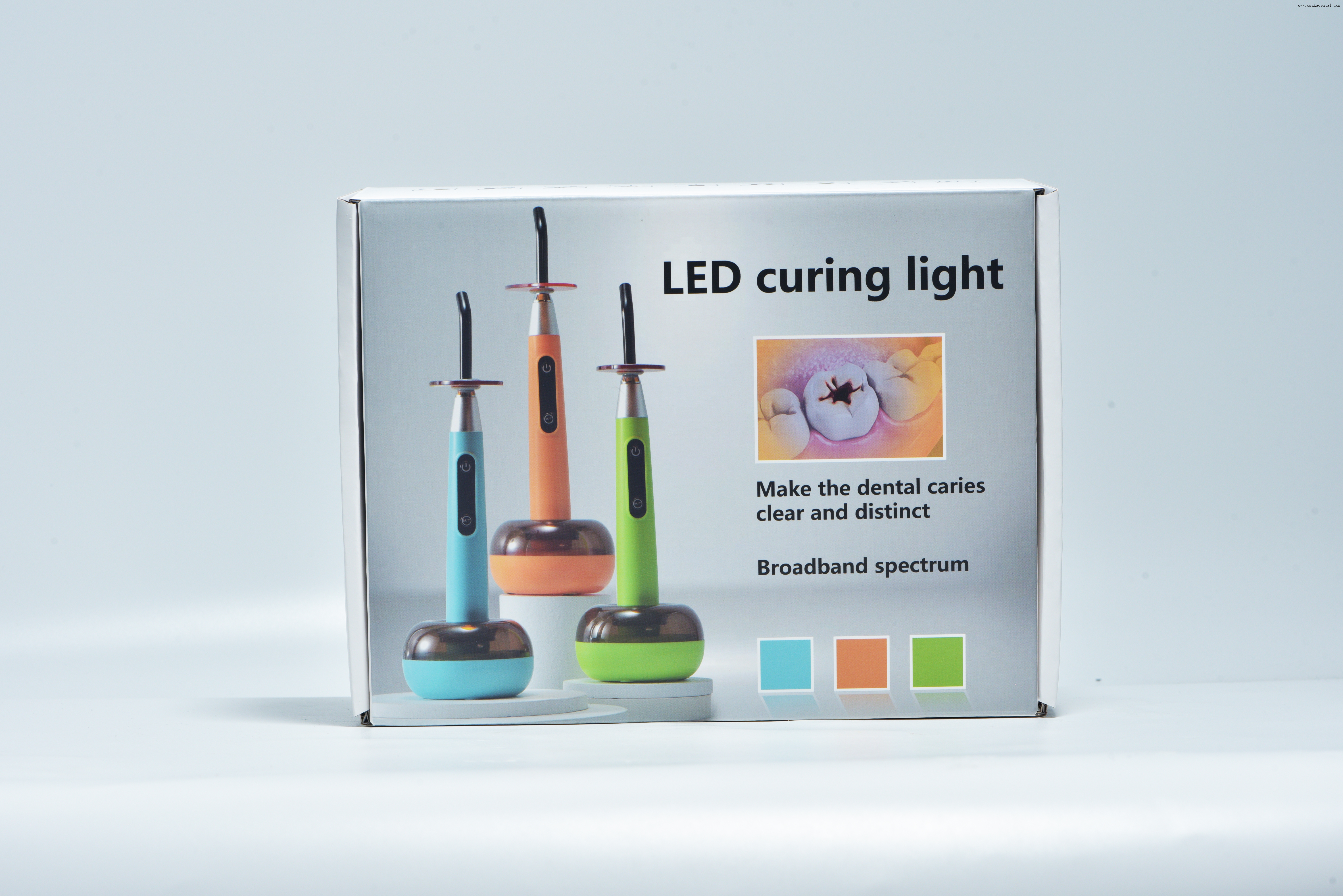 ضوء علاج الأسنان بألوان قوس قزح الملونة مع وظيفة الكشف عن التسوس