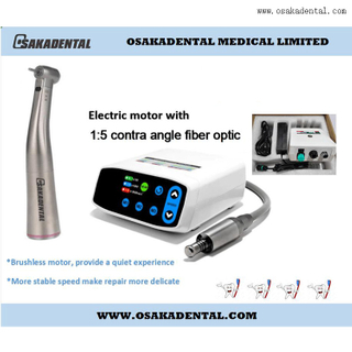 محرك كهربائي للأسنان بدون فرش مع ألياف بصرية بزاوية كونترا 1:5