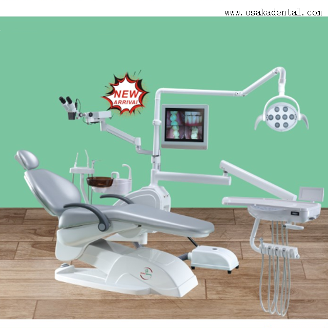 وحدة كرسي طب الأسنان مع المجهر و 8 مصباح LED