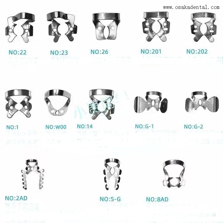 مادة طب الأسنان مشبك السد المطاطي من الفولاذ المقاوم للصدأ