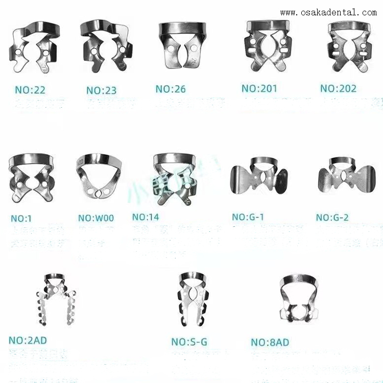 مادة طب الأسنان مشبك السد المطاطي من الفولاذ المقاوم للصدأ