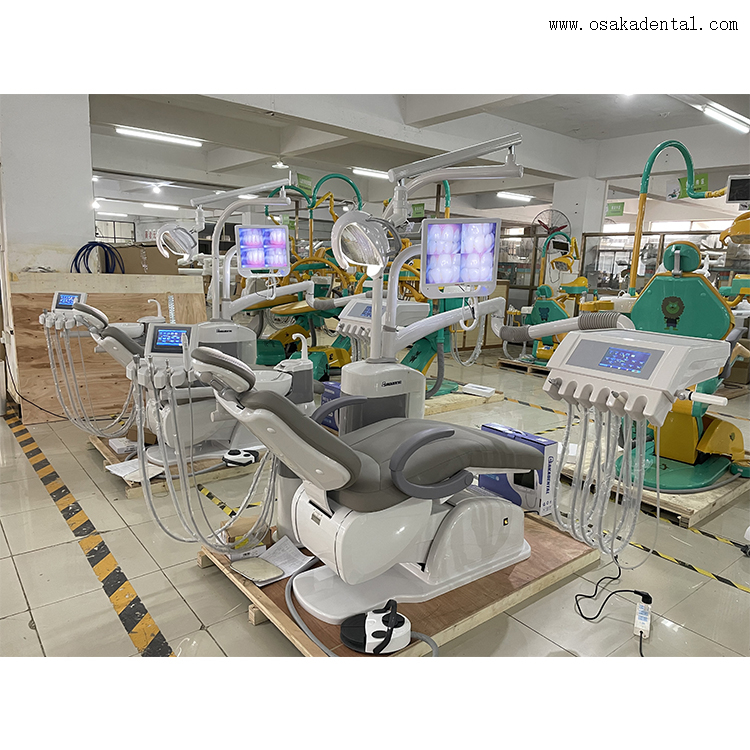 كرسي أسنان عالي المستوى مزود بشاشة 17 بوصة وكاميرا فموية