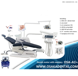 طقم كرسي أسنان فاخر بمحرك دانماركي ومقعد جلدي