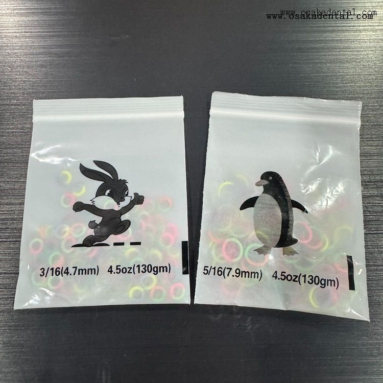 حلقات دائرية مطاطية لتقويم الأسنان بلون مزدوج للأقواس المطاطية