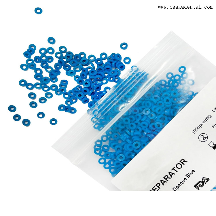 تقويم الأسنان فواصل الأسنان المرنة الخلفية الزرقاء الكبيرة