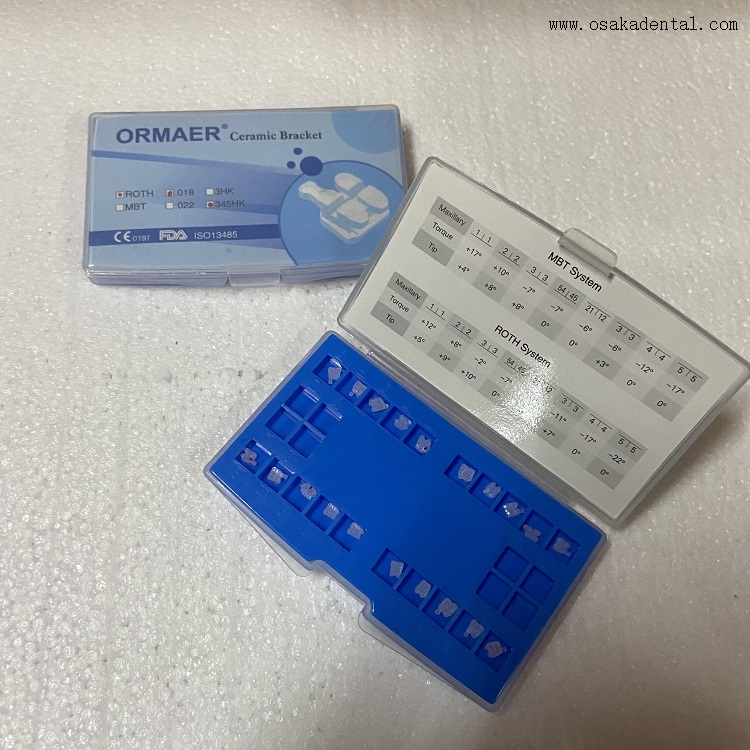 تقويم الأسنان شبكة قاعدة السيراميك قوس ROTH / MBT OSA-F690-Ice