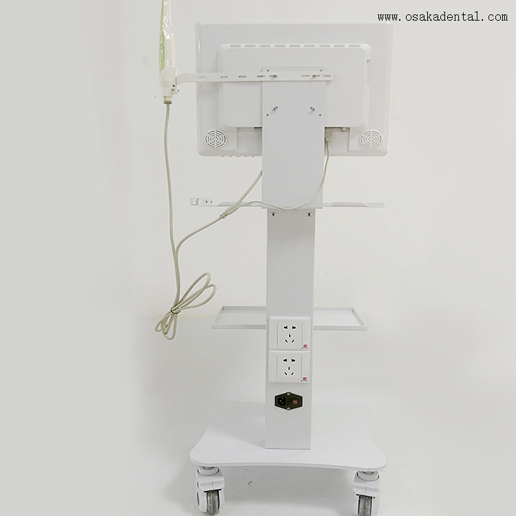 عربة متنقلة للأسنان مع حامل للشاشة