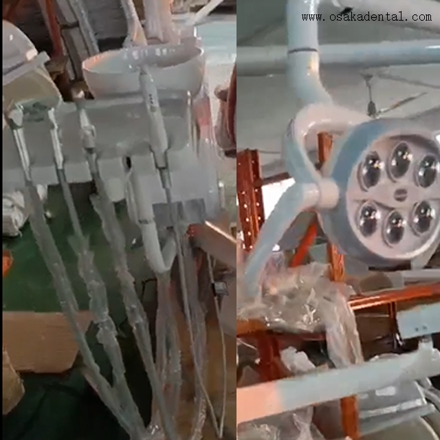 كرسي مريح لمريض الأسنان - جلد ناعم وإضاءة LED قابلة للتعديل لتوفير الراحة المثلى