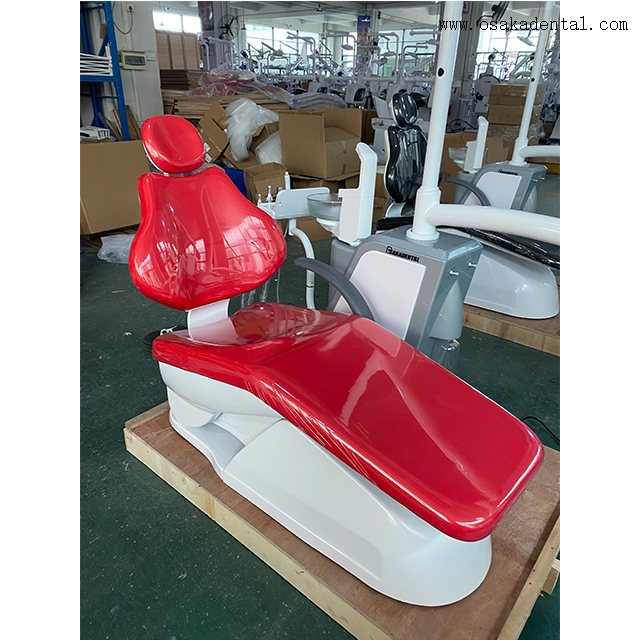 كرسي أسنان مريح مع مسند رأس ومسند للقدمين قابل للتعديل