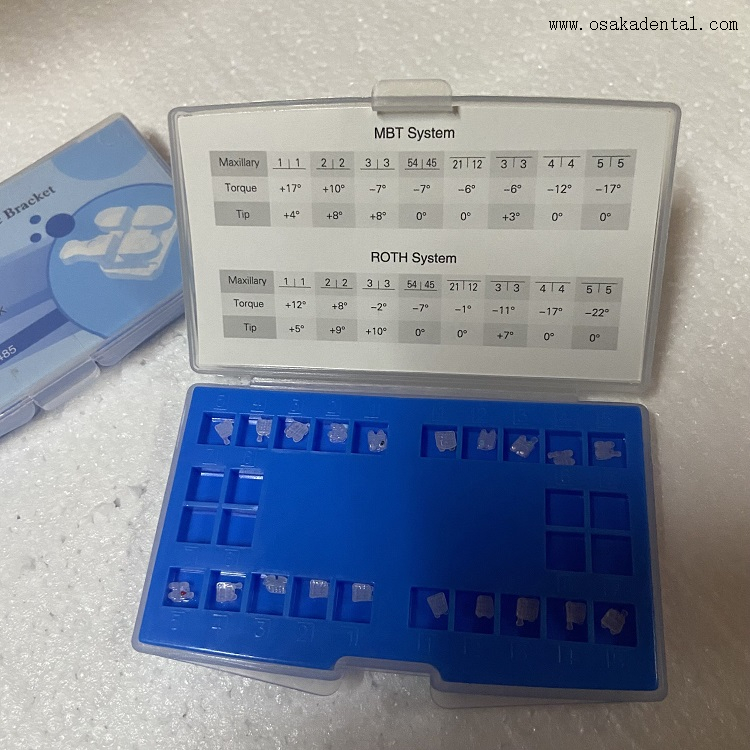 تقويم الأسنان شبكة قاعدة السيراميك قوس ROTH / MBT OSA-F690-Ice