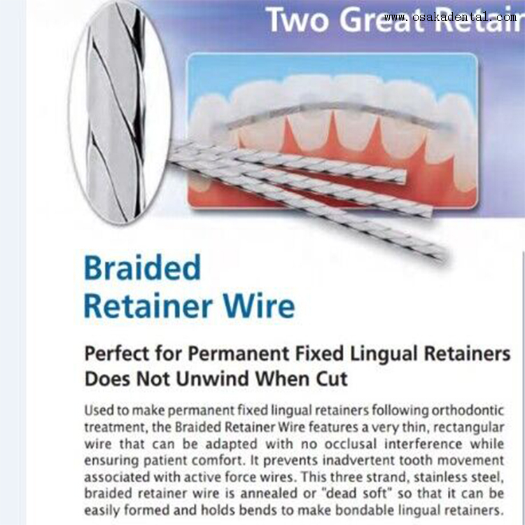 ملحقات تقويم الأسنان سلك التجنيب من الفولاذ المقاوم للصدأ للأسنان