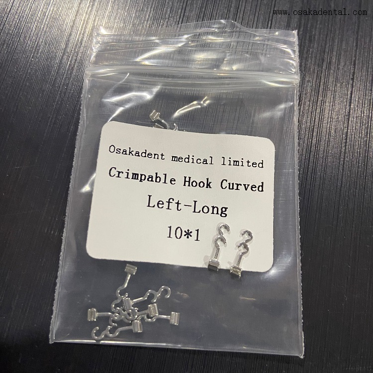 تقويم الأسنان مجعد منحني يسار طويل