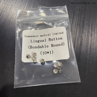 زر تقويم الأسنان اللغوي مستدير قابل للربط
