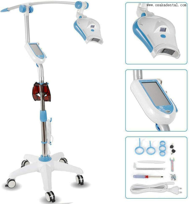 لوحة عرض رقمية مصباح تبييض الأسنان من موبي مزود بعجلة