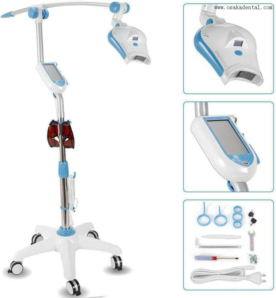 لوحة عرض رقمية مصباح تبييض الأسنان من موبي مزود بعجلة