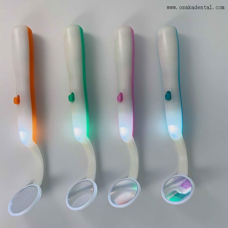 مرآة الأسنان القابل للتصرف مع الضوء