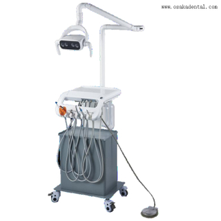 وحدة طب الأسنان المحمولة مع ضاغط ومع 4 لمبات LED