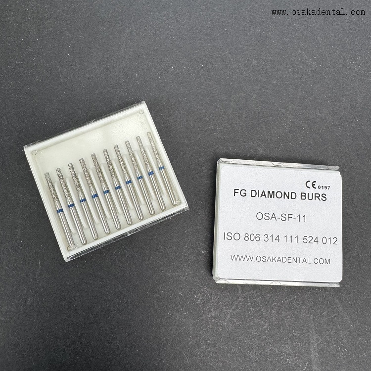 طب الأسنان FG Diamond Bur 10pcs / box OSA-F656-T5 التعبئة الجديدة