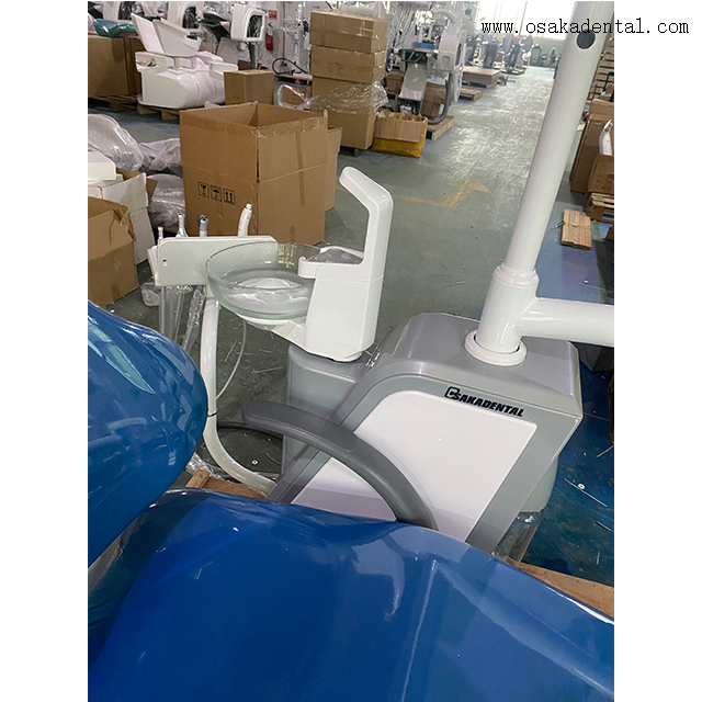 كرسي أسنان مريح مع مسند رأس ومسند للقدمين قابل للتعديل