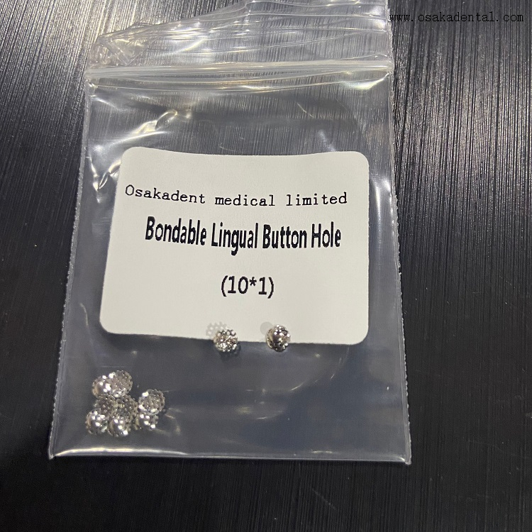 ثقب الزر اللغوي القابل للربط لتقويم الأسنان