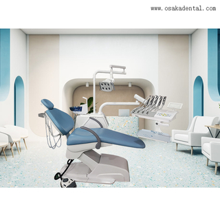 كرسي أسنان فاخر مع صينية أدوات مثبتة بالأعلى 