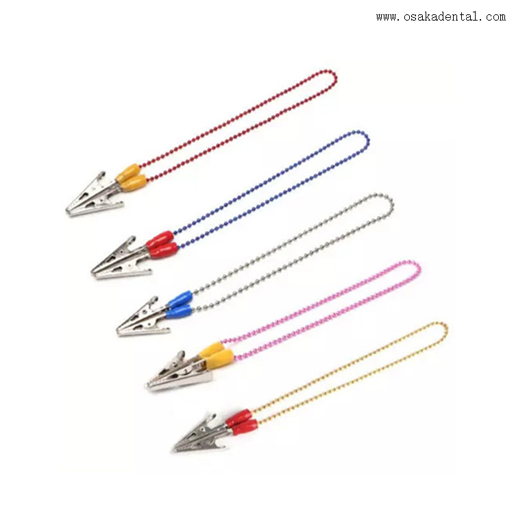 حامل مرايل الأسنان بمشبك بلاستيكي أو معدني