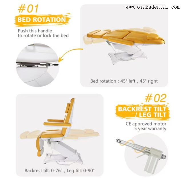 كرسي الفحص الطبي، سرير وكرسي سبا لتجميل الوجه