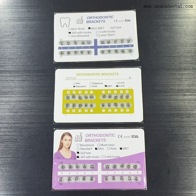 دعامة معدنية قابلة للربط لتقويم الأسنان قطعة واحدة