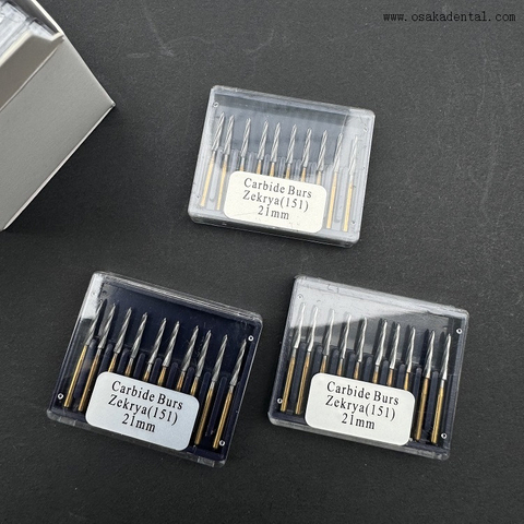 الأسنان FG الذهبي التيتانيوم Zekrya كربيد الأزيز 10 قطعة/صندوق