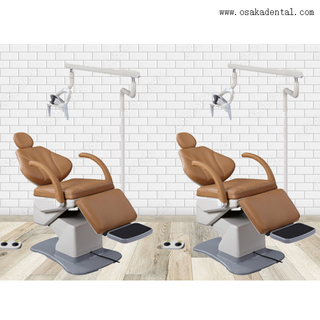 كرسي مريض لأي عيادة من النوع العالي مع مصباح LED / مادة طبع الأسنان مع مسحوق الجينات