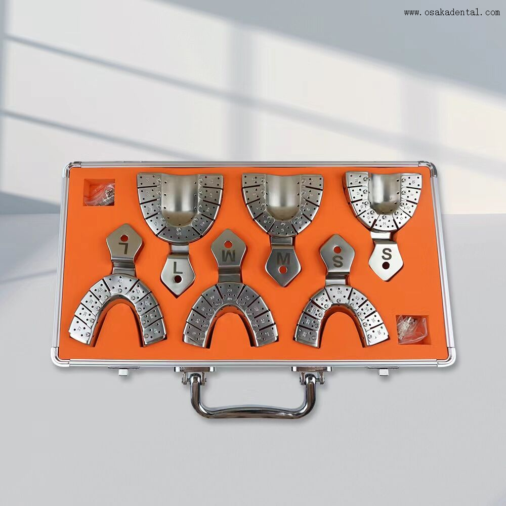 صواني انطباع زراعة الأسنان الاحترافية مصنوعة من صواني انطباع الأسنان المصنوعة من الفولاذ المقاوم للصدأ عالي الجودة