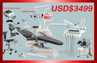 كرسي أسنان مصنوع من جلد البولي يوريثان عالي الظهر مع تقنية الزر المستجيب