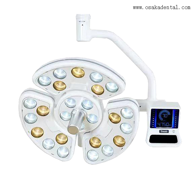 ‌عربة متنقلة قابلة للتعديل للضوء الجراحي للأسنان مع ذراع دوارة 360 درجة