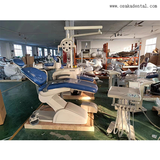 كرسي طب الأسنان مع عربة متنقلة وتصميم مريح