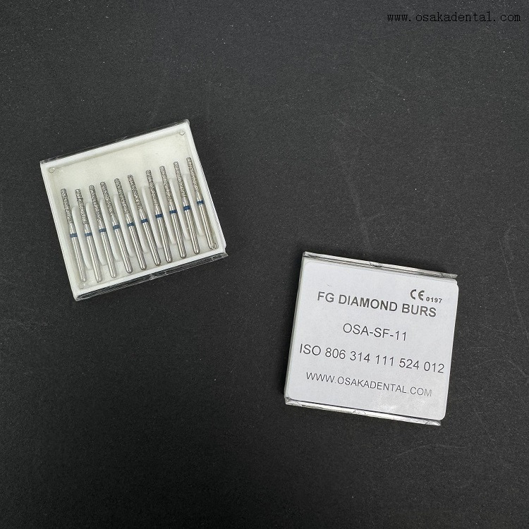 طب الأسنان FG Diamond Bur 10pcs / box OSA-F656-T5 التعبئة الجديدة