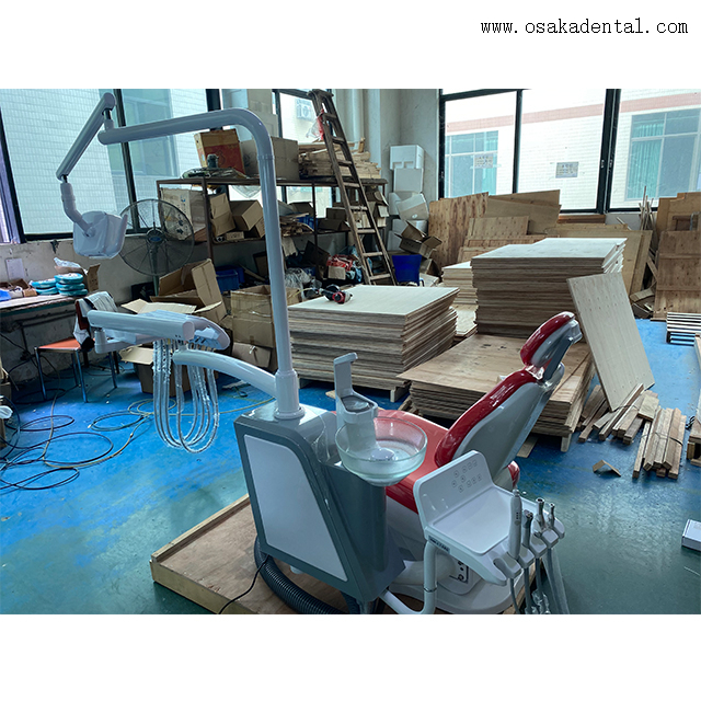 كرسي أسنان مريح مع مسند رأس ومسند للقدمين قابل للتعديل