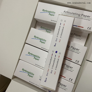 منتجات طب الأسنان القابل للتصرف ورقة محبة للماء ورق توضيحي باللون الأزرق والأحمر OSA-W13BR