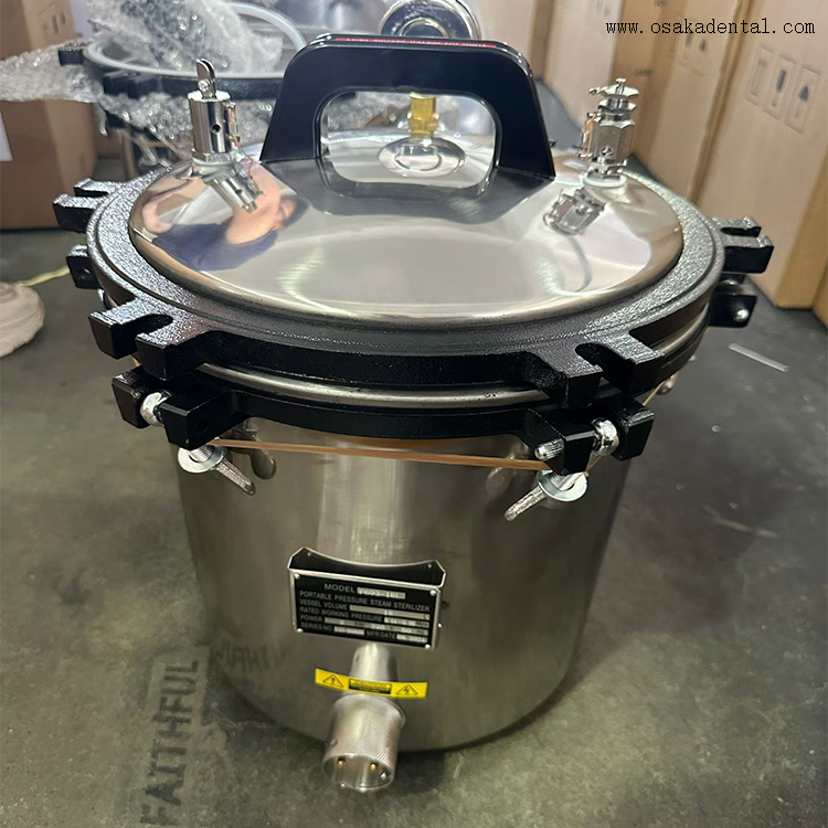 معقم الأسنان بهيكل من الفولاذ المقاوم للصدأ بالكامل