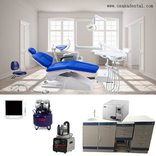 كرسي أسنان بسيط مع خزانة أسنان لعيادة الأسنان