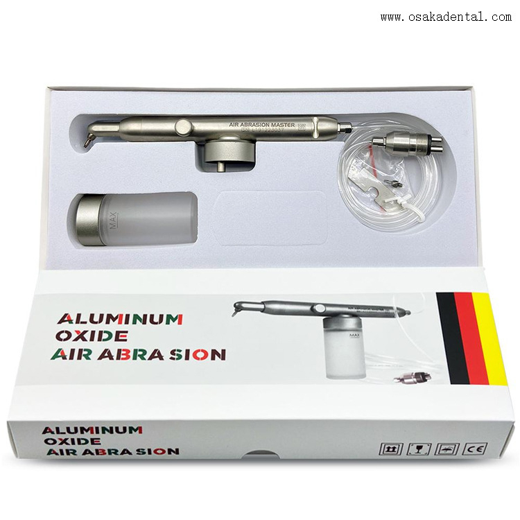 تصميم جديد لتلميع هواء الأسنان 2in1 جهاز كشط الهواء من أكسيد الألومنيوم جهاز ساندبلاستر الرئيسي مع رذاذ الماء أورثو ميكروبلاستر