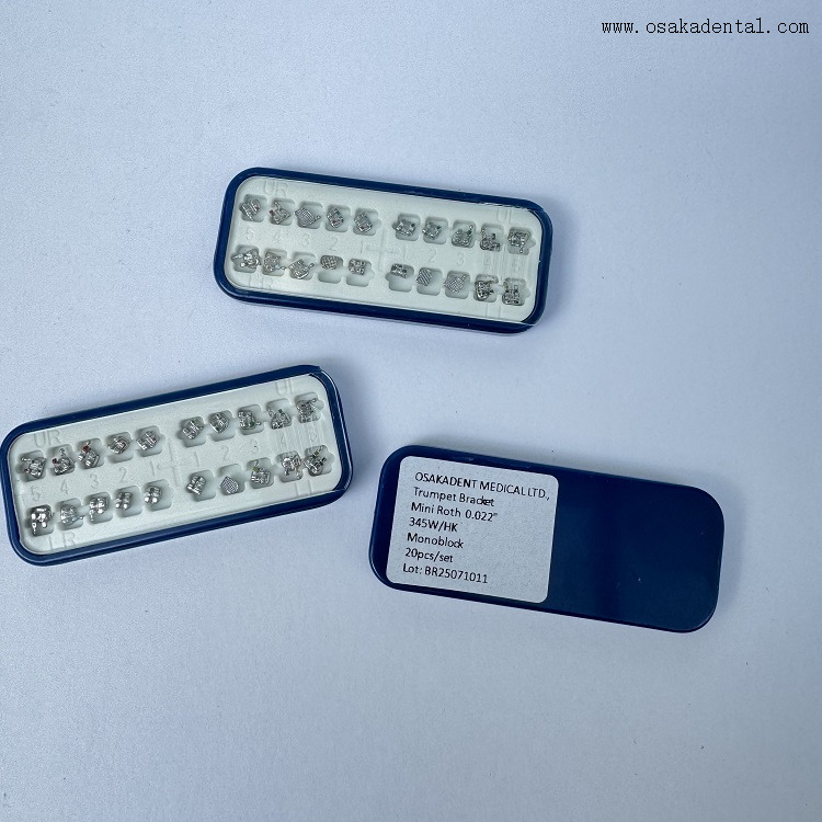 دعامة معدنية أحادية الكتلة لتقويم الأسنان ROTH/MBT صندوق التعبئة