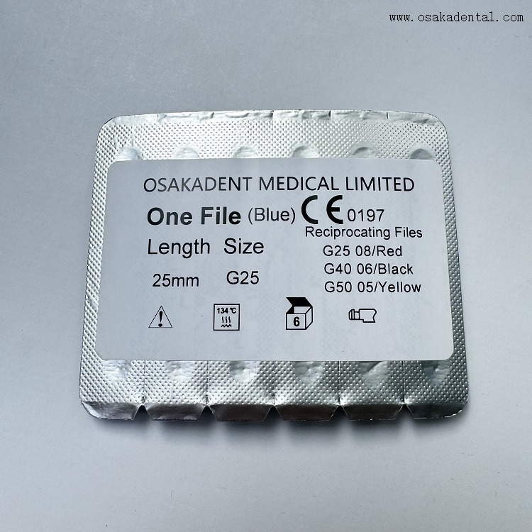 ملفات إندو الأسنان الملفات الزرقاء الترددية