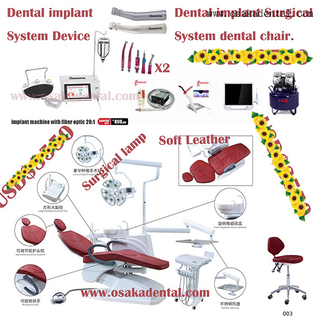 وحدة زراعة الأسنان للاستخدام في العيادة كرسي زراعة الأسنان مع خيار كامل لاستخدام عيادة الأسنان