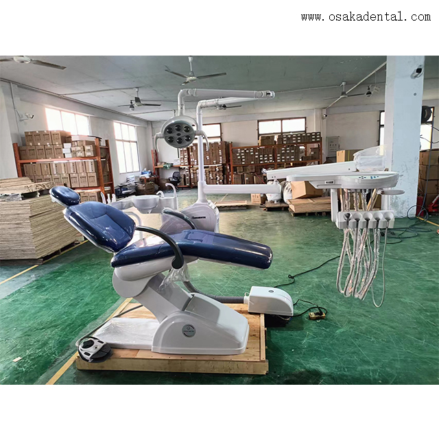 كرسي مريح لمريض الأسنان - جلد ناعم وإضاءة LED قابلة للتعديل لتوفير الراحة المثلى