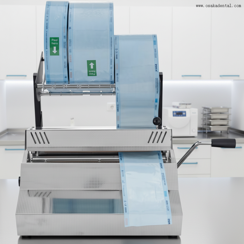 الأسنان الأوتوكلاف تعقيم الحقيبة لفة السدادة الأسنان ختم الحقيبة آلة الختم آلة الختم لعيادة الأسنان